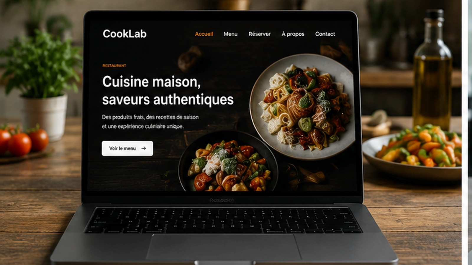 Aperçu du projet CookLab — Restaurant